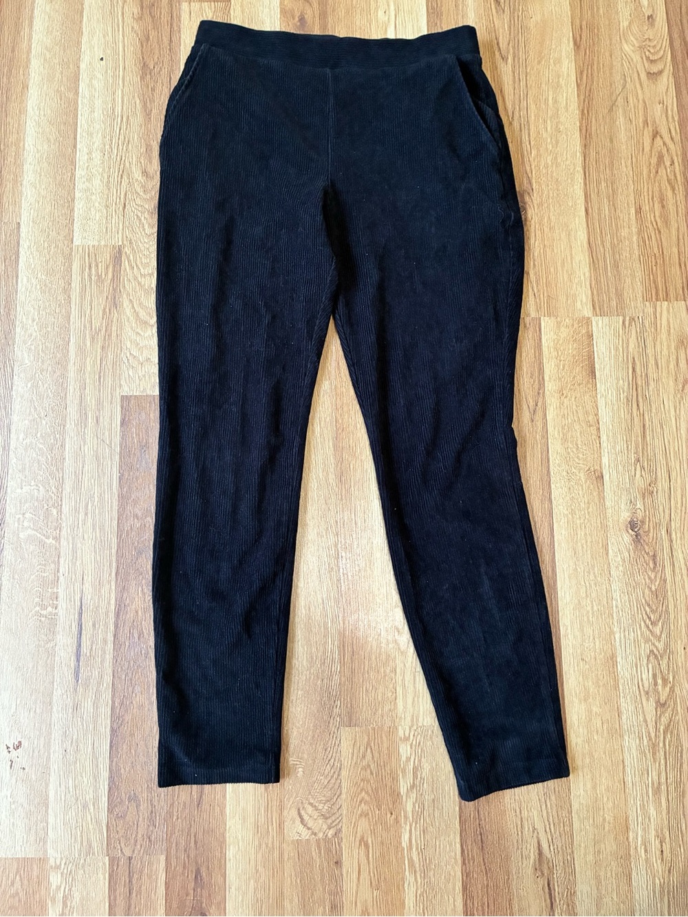 Land's End | Women's Black Corduroy Elastic Waist Pants Size Small 6/8